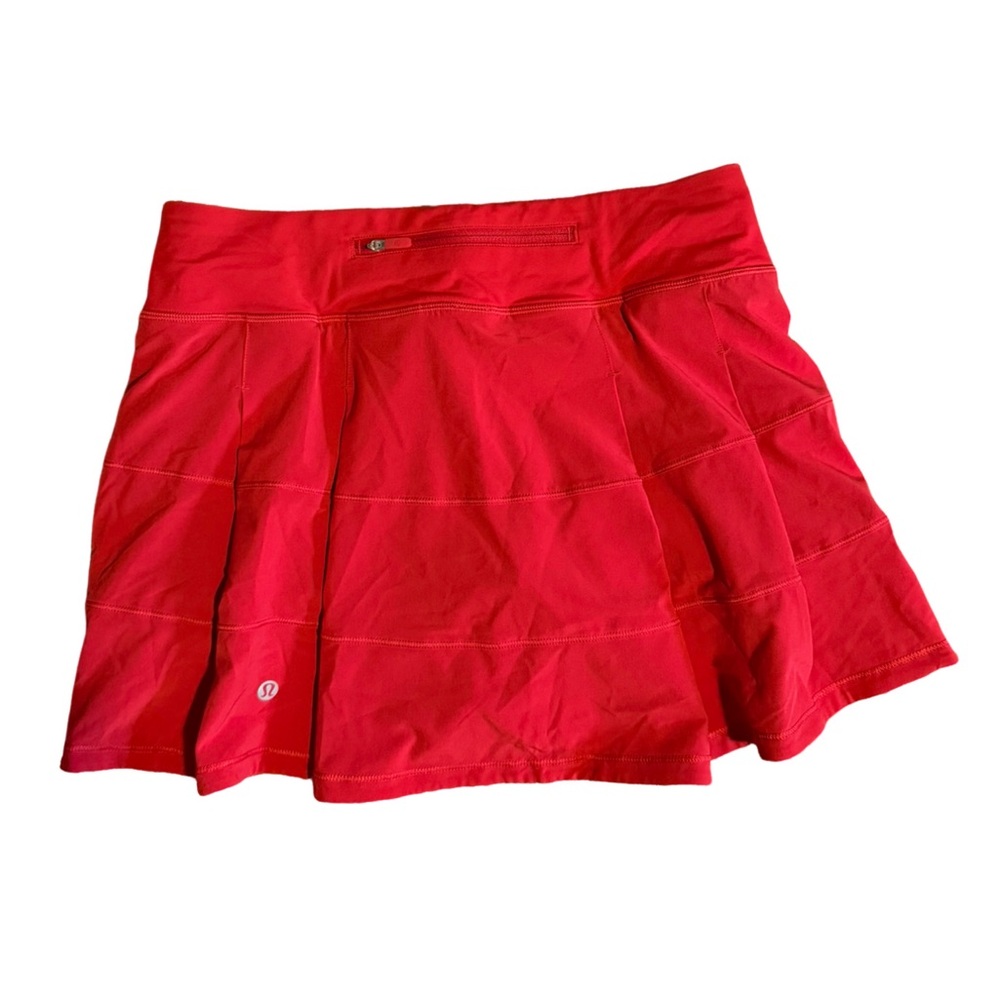 LULULEMON Pace Rival Skirt (Tall) 4-way Stretch Dark Red Size 6 - Picture 4 of 11